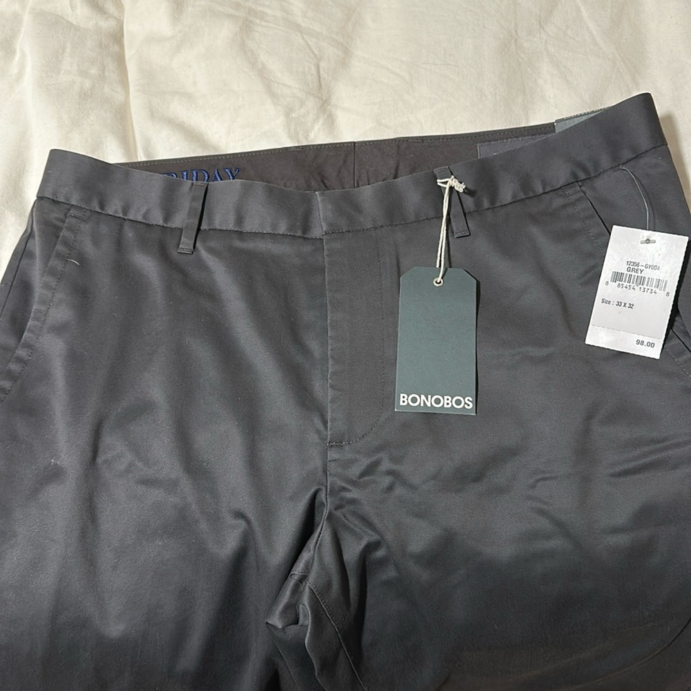 NWT BONOBOS Men’s Friday dress pants in grey
